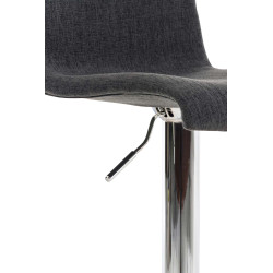 Set 2x Taburete Hoover En Tela Gris oscuro,Cromado