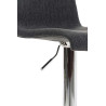 Set 2x Taburete Hoover En Tela Gris oscuro,Cromado