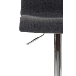 Set 2x Taburete Hoover En Tela Gris oscuro,Cromado