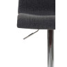 Set 2x Taburete Hoover En Tela Gris oscuro,Cromado