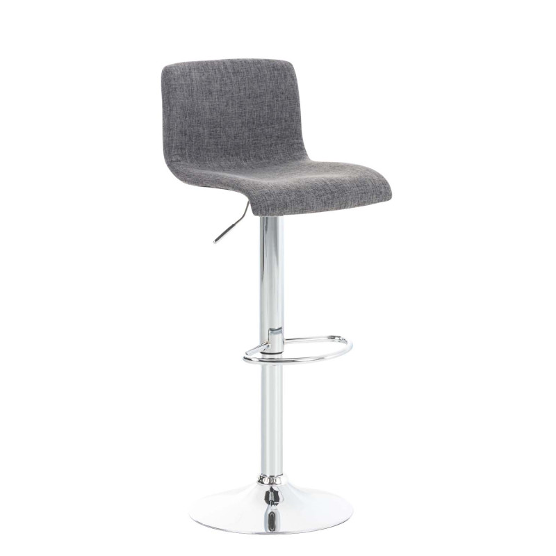 Set 2x Taburete Hoover En Tela Gris claro,Cromado