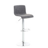 Set 2x Taburete Hoover En Tela Gris claro,Cromado