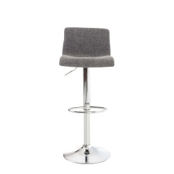 Set 2x Taburete Hoover En Tela Gris claro,Cromado
