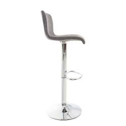 Set 2x Taburete Hoover En Tela Gris claro,Cromado