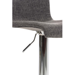 Set 2x Taburete Hoover En Tela Gris claro,Cromado
