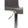 Set 2x Taburete Hoover En Tela Gris claro,Cromado