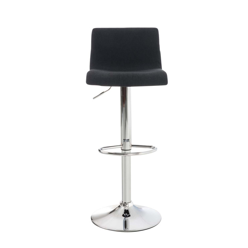Set 2x Taburete Hoover En Tela Negro,Cromado