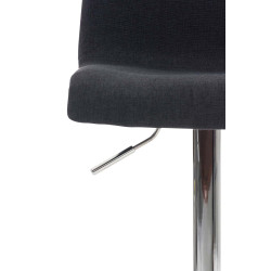 Set 2x Taburete Hoover En Tela Negro,Cromado