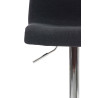 Set 2x Taburete Hoover En Tela Negro,Cromado