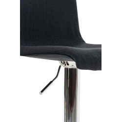 Set 2x Taburete Hoover En Tela Negro,Cromado