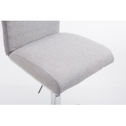 Set 2x Taburetes de Bar Köln Tapizados en Tela Gris claro