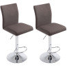 Set 2x Taburetes de Bar Köln Tapizados en Tela Gris oscuro