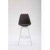 Set 2x Taburete Cannes en Tela Gris oscuro,Blanco