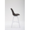 Set 2x Taburete Cannes en Tela Gris oscuro,Blanco