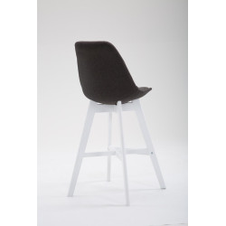 Set 2x Taburete Cannes en Tela Gris oscuro,Blanco
