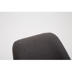 Set 2x Taburete Cannes en Tela Gris oscuro,Blanco