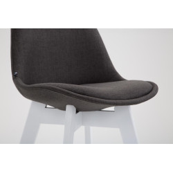 Set 2x Taburete Cannes en Tela Gris oscuro,Blanco