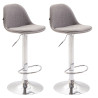 Set 2x Taburete Kiel  en Tela Gris