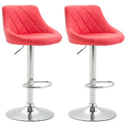 Set De 2 Taburetes Lazio Rojo