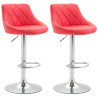 Set De 2 Taburetes Lazio Rojo