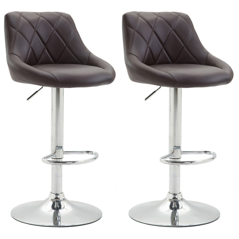 Set De 2 Taburetes Lazio Marrón