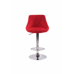 Set De 2 Taburetes Lazio Tapizados En Tela Rojo