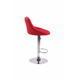 Set De 2 Taburetes Lazio Tapizados En Tela Rojo