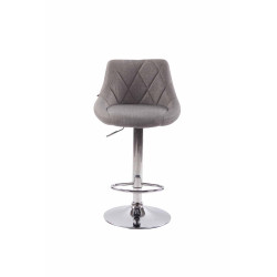 Set De 2 Taburetes Lazio Tapizados En Tela Gris