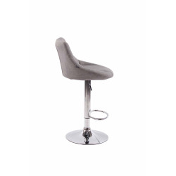 Set De 2 Taburetes Lazio Tapizados En Tela Gris