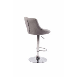 Set De 2 Taburetes Lazio Tapizados En Tela Gris