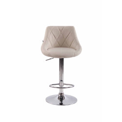 Set De 2 Taburetes Lazio Tapizados En Tela Crema