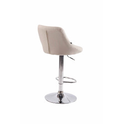 Set De 2 Taburetes Lazio Tapizados En Tela Crema