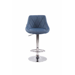 Set De 2 Taburetes Lazio Tapizados En Tela Azul