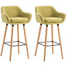 Set De 2 Taburetes Grant En Tela Verde claro