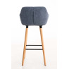 Set De 2 Taburetes Grant En Tela Azul