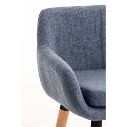 Set De 2 Taburetes Grant En Tela Azul