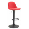 Taburete KIEL en Polipiel Negro,Rojo
