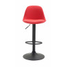 Taburete KIEL en Polipiel Negro,Rojo