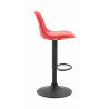 Taburete KIEL en Polipiel Negro,Rojo