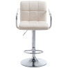 Set De 2 Taburetes Lucy V2 En Tela Crema,Cromado