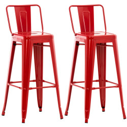 Set 2x Taburetes Mason Rojo