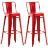 Set 2x Taburetes Mason Rojo
