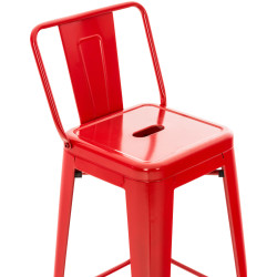 Set 2x Taburetes Mason Rojo