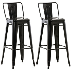 Set 2x Taburetes Mason Negro