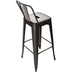 Set 2x Taburetes Mason Negro