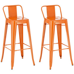 Set 2x Taburetes Mason Naranja