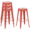 Set de 2x Taburetes Joshua Rojo