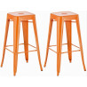 Set de 2x Taburetes Joshua Naranja