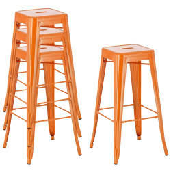 Set de 2x Taburetes Joshua Naranja