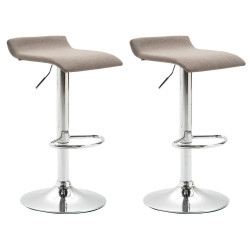 Set 2x Taburetes Dyn V2 en Tela Gris topo